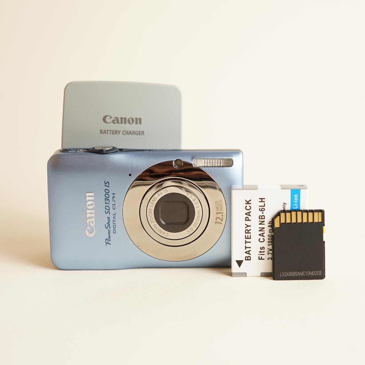 Canon PowerShot SD1300 IS Digital Camera | 12MP | Tested & Working | Blue