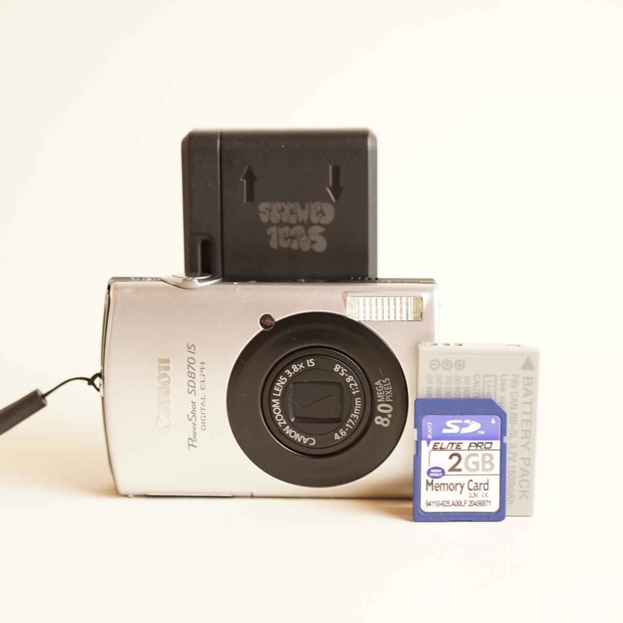 Canon PowerShot SD870 IS Digital Camera | 8.0MP | Tested & Working | Silver