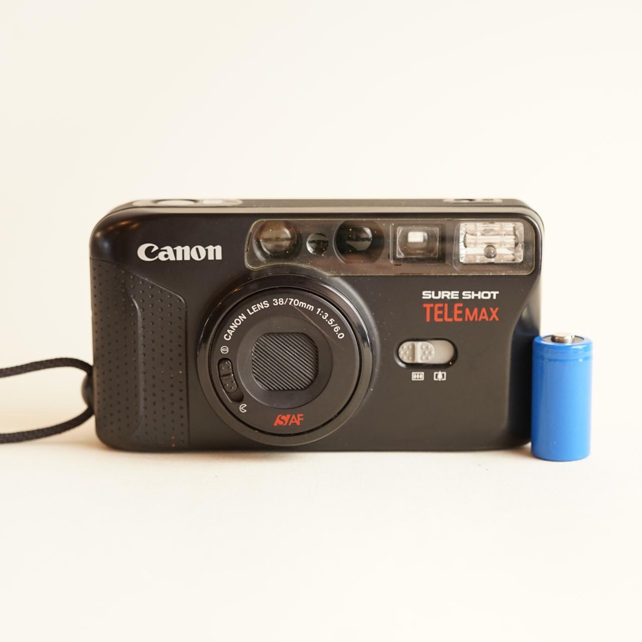 Canon Sure Shot Telemax Film Camera | 35mm Point & Shoot | Tested & Working | Black