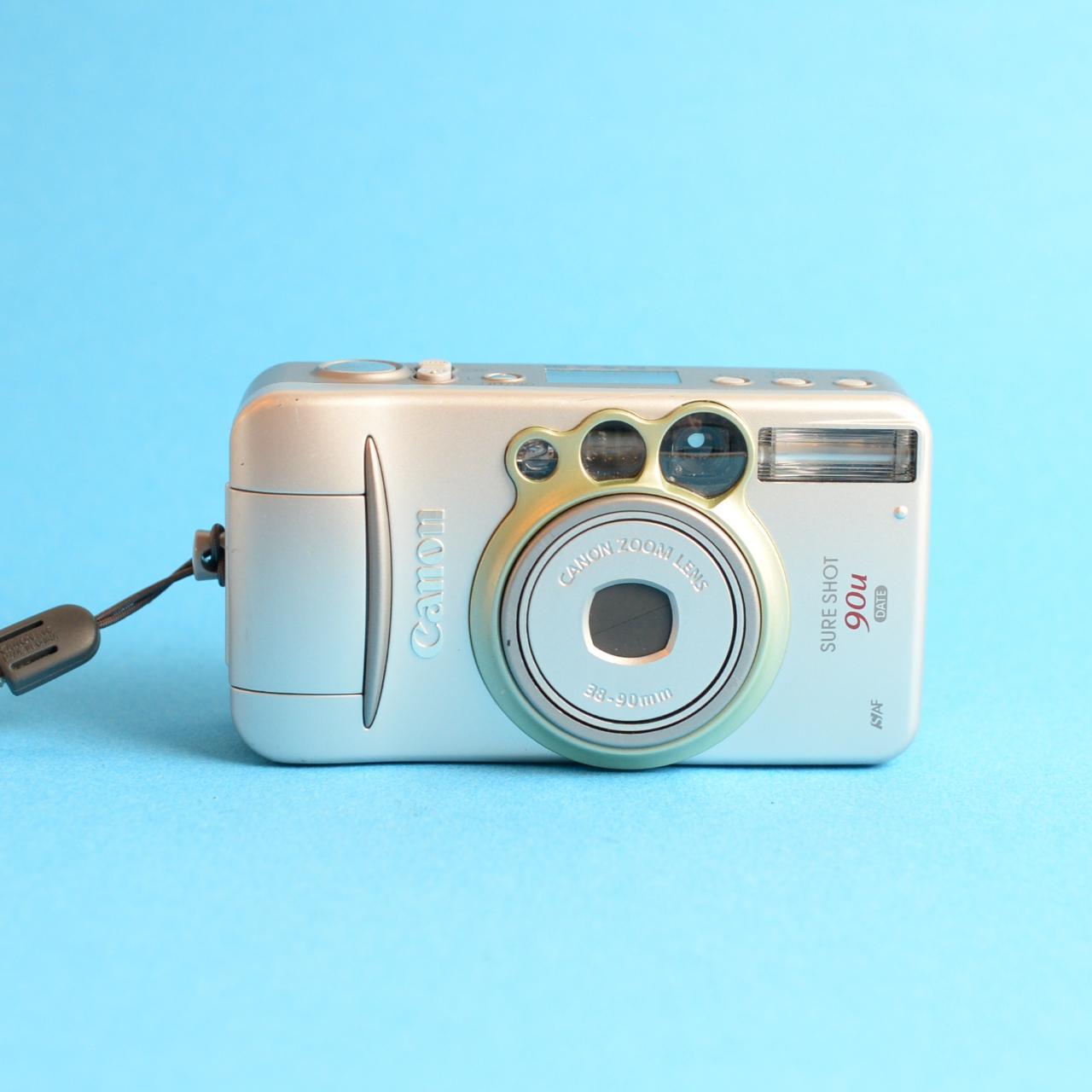 Canon Sure Shot 90u Film Camera | 35mm Point & Shoot | Tested & Working | Silver