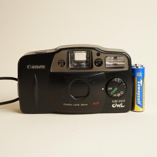 Canon SureShot Owl Film Camera | 35mm Point & Shoot | Black