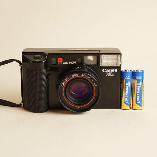 Canon AF35ML Film Camera | 35mm Point & Shoot | Tested & Working | Black