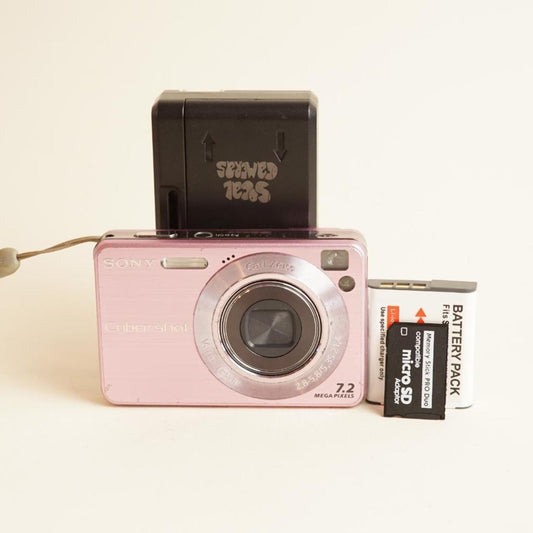 Sony CyberShot DSC-W120 Digital Camera | 7.2MP | Tested & Working | Pink