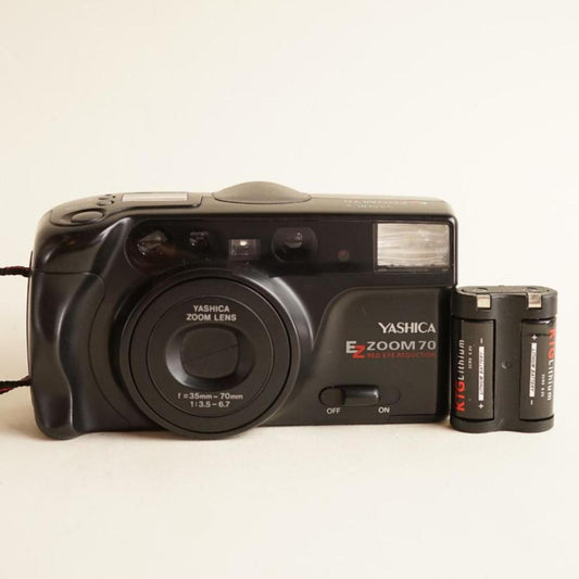 Yashica EZ Zoom 70 Film Camera | 35mm Point & Shoot | Tested & Working | Black