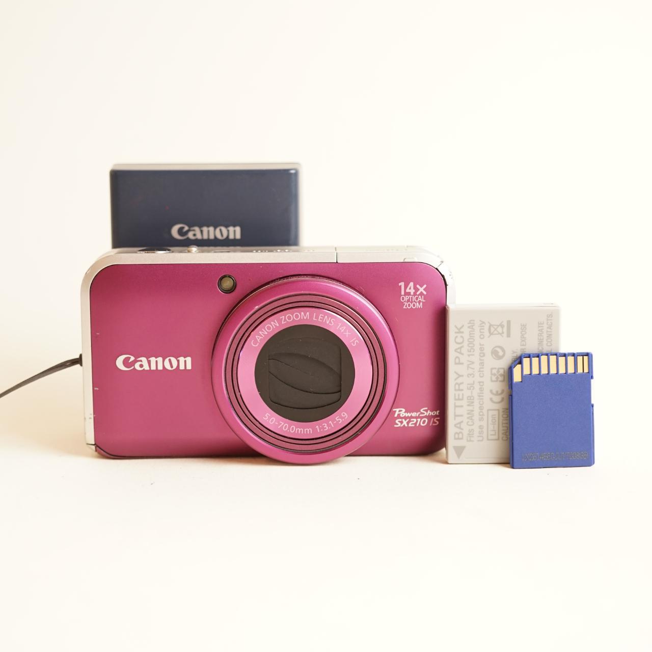 Canon PowerShot SX210 IS Digital Camera | 14.1MP | Tested & Working | Purple