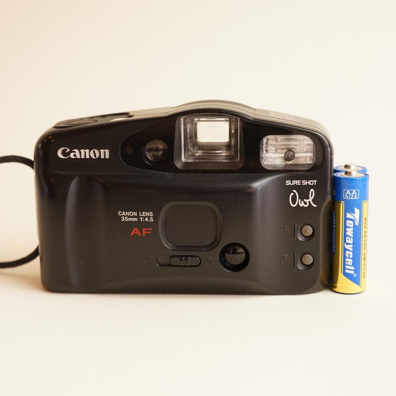 Canon SureShot Owl Film Camera | 35mm Point & Shoot | Tested & Working | Black