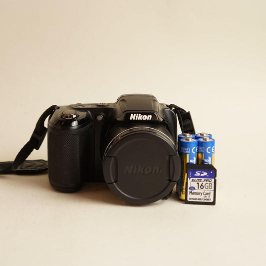 Nikon Coolpix L330 Digital Camera | 20.2MP | Tested & Working | Black