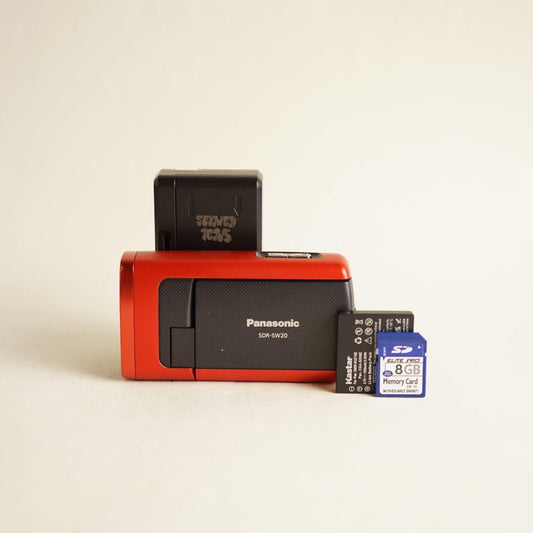 Panasonic SDR-SW20 Digital Camcorder | Tested & Working | Red