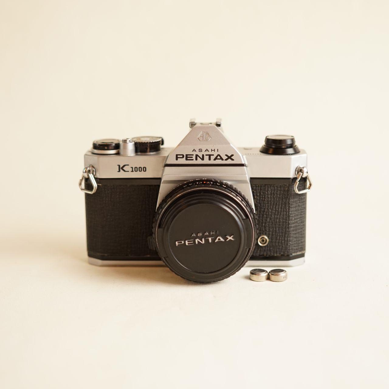 Asahi Pentax K1000 | FULLY CLA'D | 35mm SLR Film Camera | Tested & Working | Silver & Black