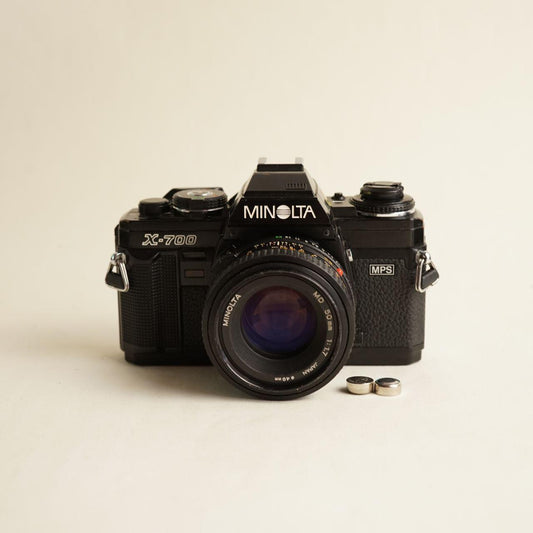 Minolta X-700 35mm SLR Film Camera with 50mm f/1.7 Lens | Tested & Working | Black