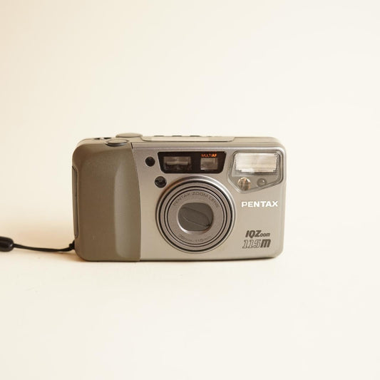 Pentax IQZoom 115M Film Camera | 35mm Point & Shoot | Tested & Working | Silver