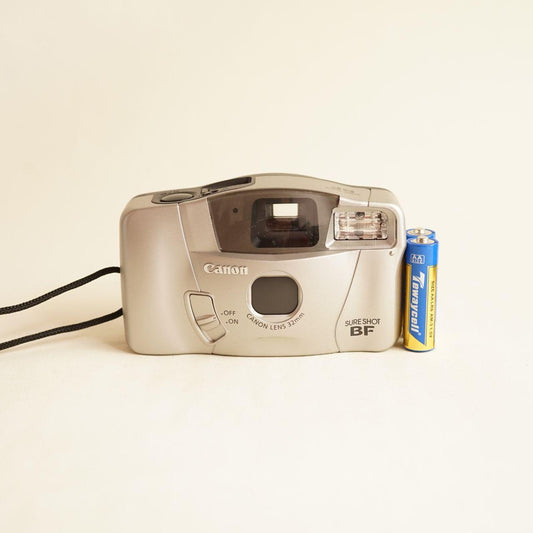 Canon SureShot BF Film Camera | 35mm Point & Shoot | Tested & Working | Silver