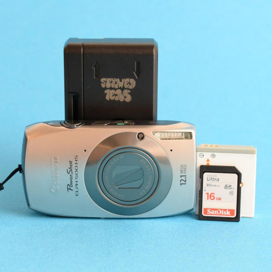 Canon PowerShot ELPH 500 HS Digital Camera | 12.1MP | Tested & Working | Silver