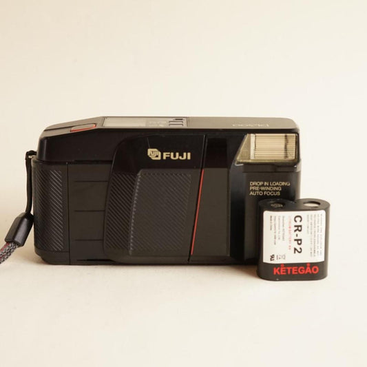 Fujifilm DL-300 Film Camera | 35mm Point & Shoot | Tested & Working | Black