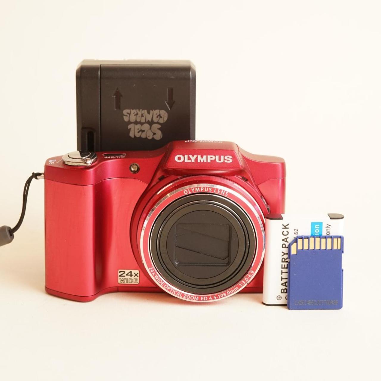 Olympus SZ-14 Digital Camera | 14MP | Tested & Working | Red