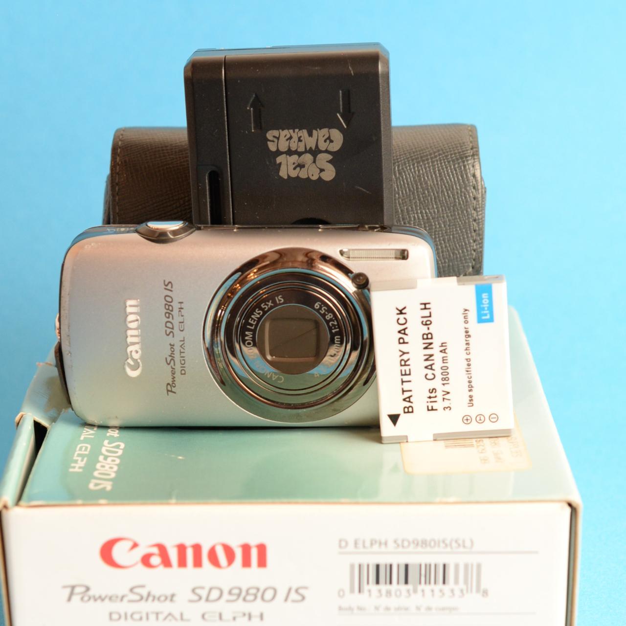 Canon PowerShot SD980 IS | 12.1MP | Tested & Working | Silver