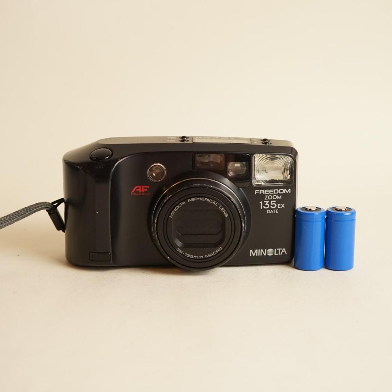 Minolta Freedom Zoom 135EX Film Camera | 35mm Point & Shoot | Black | Tested & Working