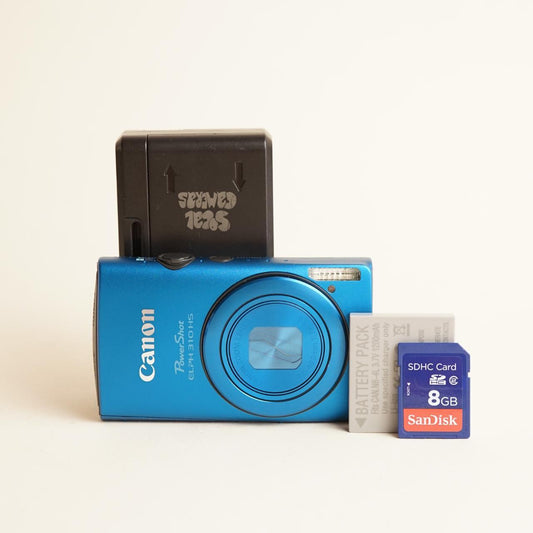 Canon PowerShot ELPH 310 HS Digital Camera | 12.1MP | Tested & Working | Blue