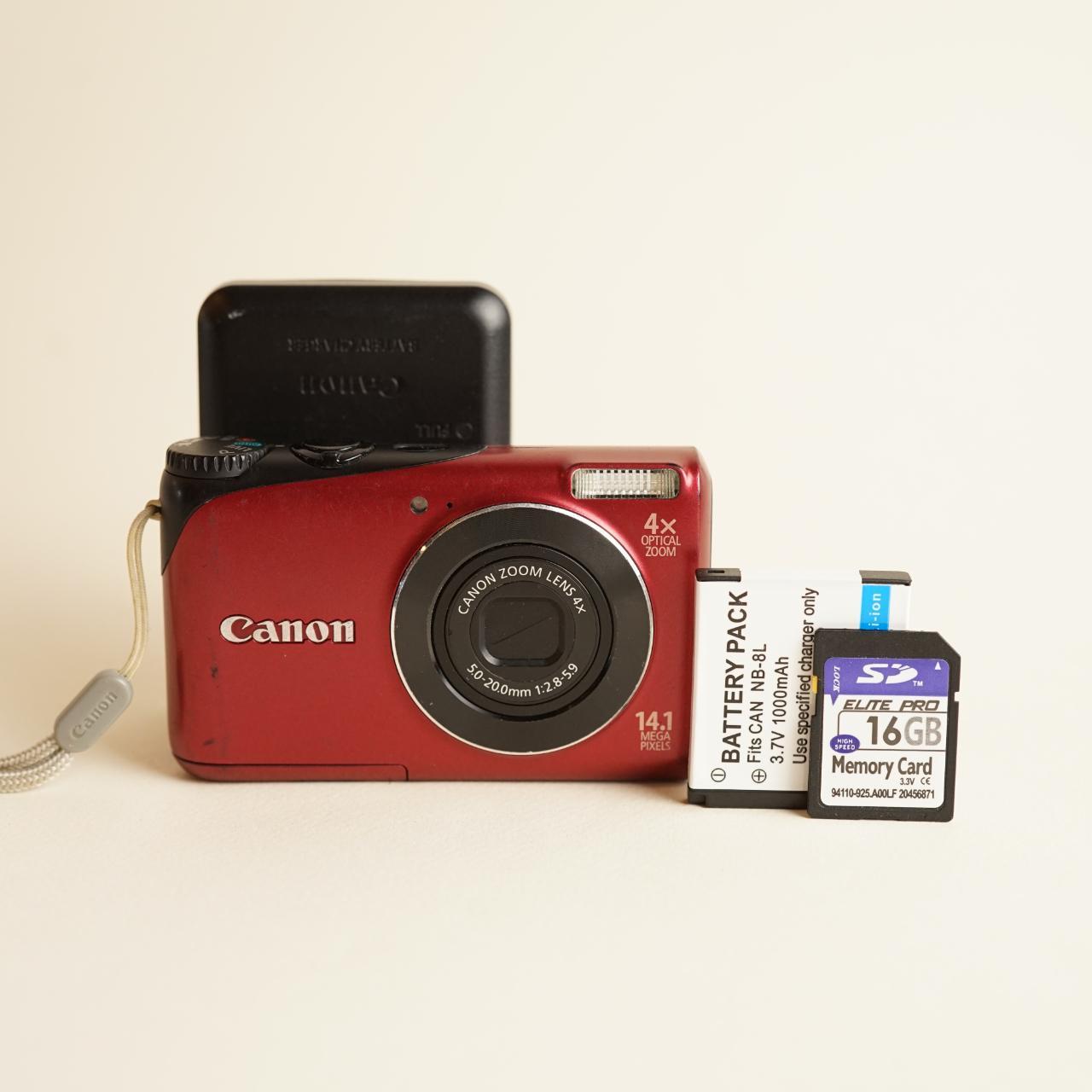 Canon PowerShot A2200 Digital Camera | 14.1MP | Tested & Working | Red