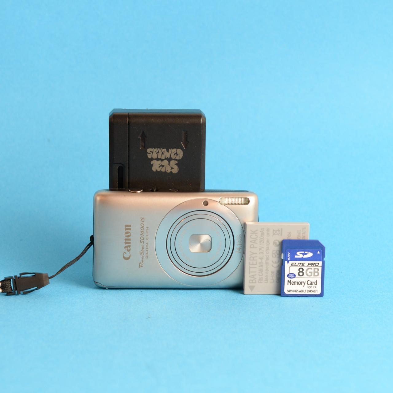 Canon PowerShot SD1400 IS Digital Camera | 14.1MP | Tested & Working | Silver