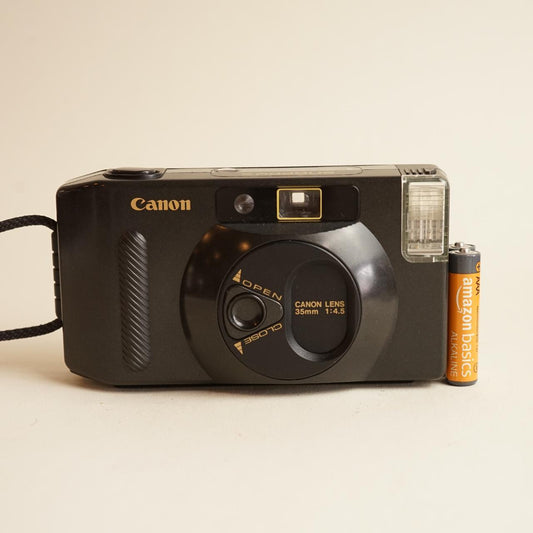 Canon Snappy S Film Camera | 35mm Point & Shoot | Tested & Working | Black