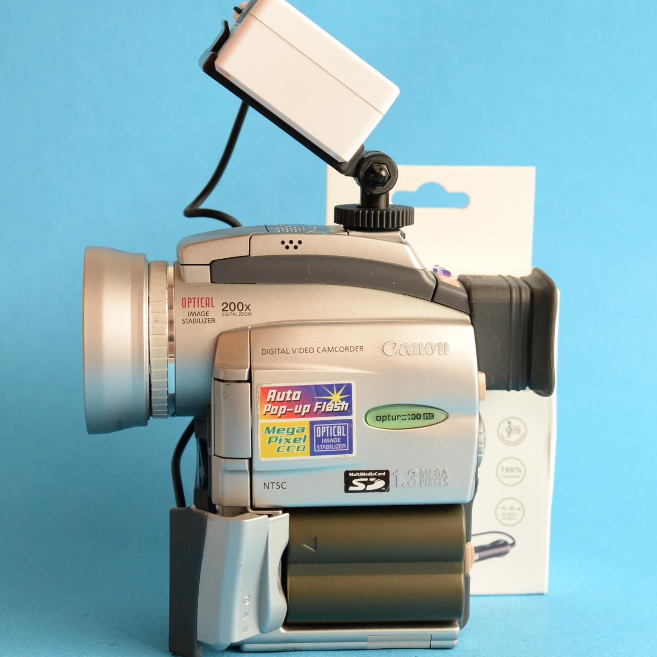 Canon Optura 100 Digital Camcorder with Tapeless Accessories | Camcorder | Tested & Working | Silver