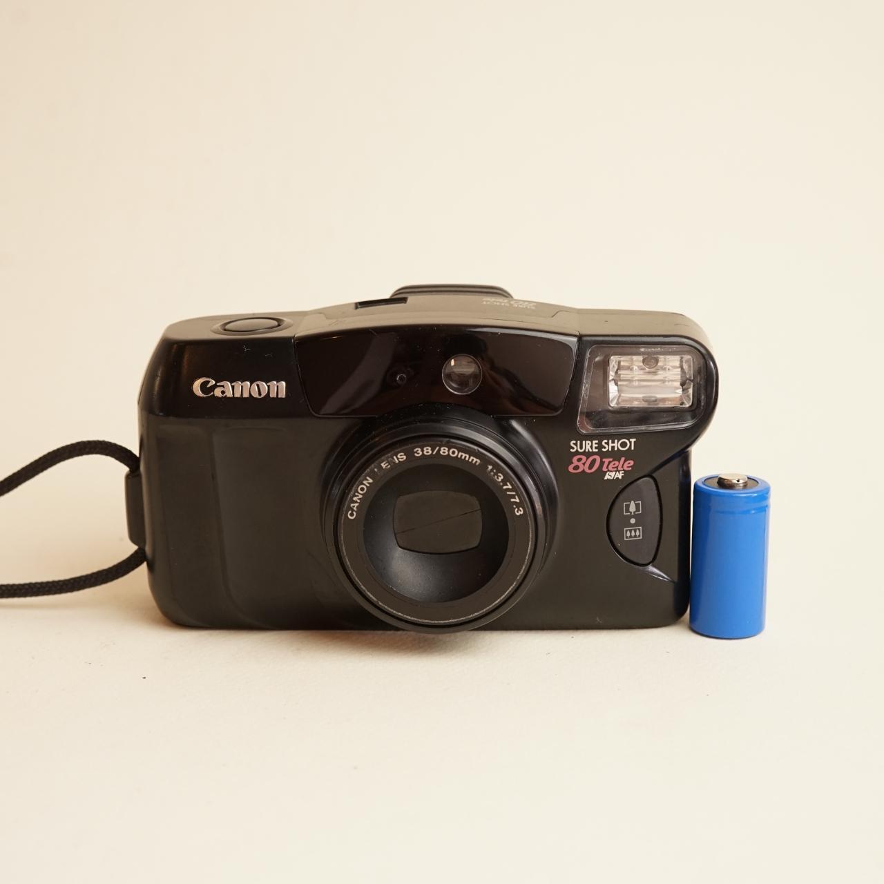Canon SureShot 80 Tele Film Camera | 35mm Point & Shoot | Tested & Working | Black