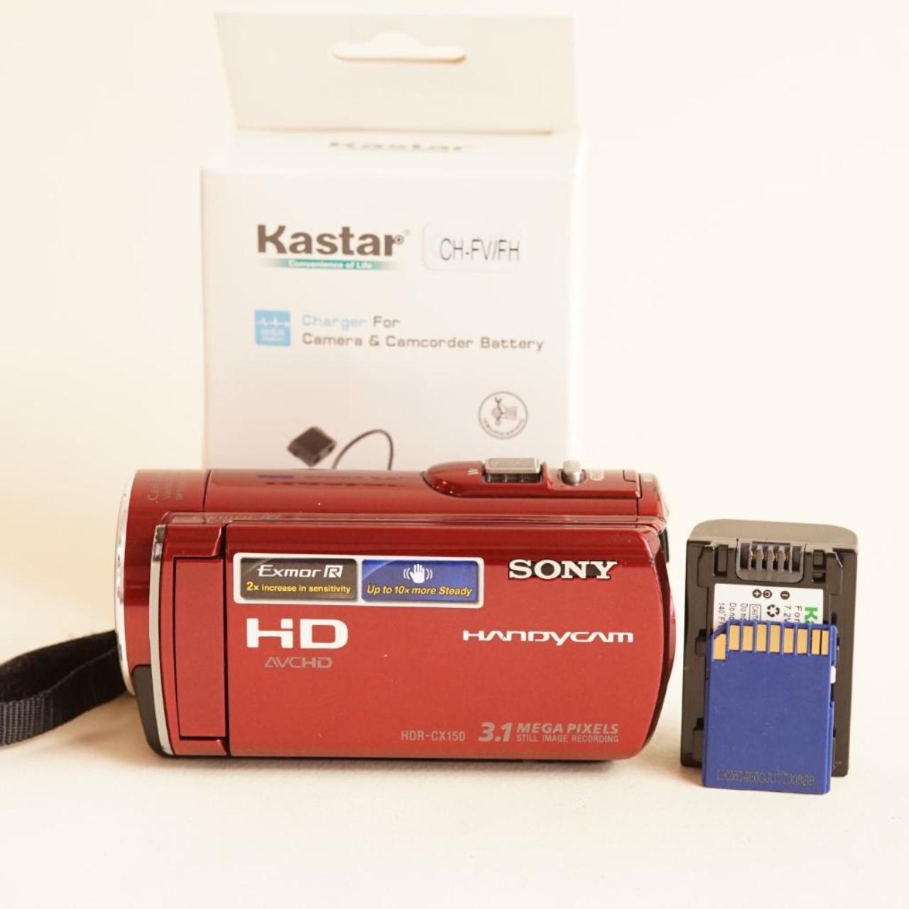 Sony Handycam HDR-CX150 Camcorder | HD 1080p | Tested & Working | Red