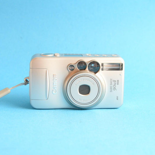 Canon Sure Shot 90u II Film Camera | 35mm Point & Shoot | Silver | Tested & Working