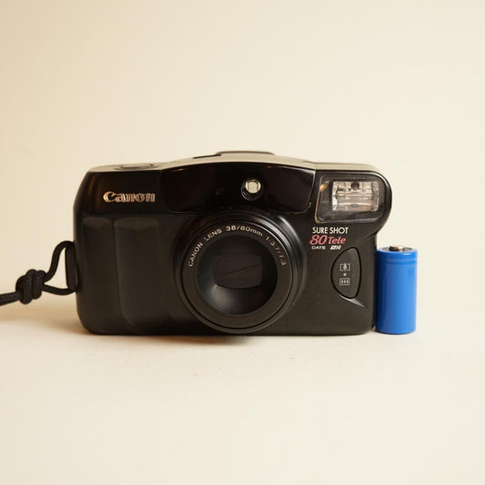 Canon SureShot 80 Tele | 35mm Point & Shoot | Tested & Working | Black
