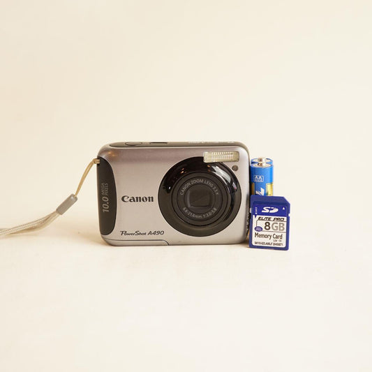 Canon PowerShot A490 Digital Camera | 10.0MP | Tested & Working | Silver