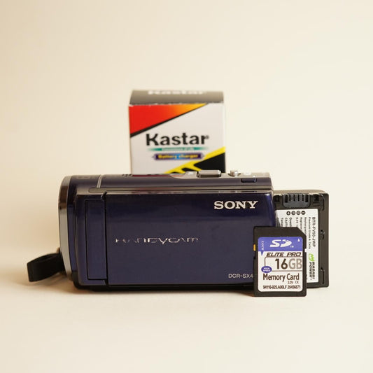 Sony Handycam DCR-SX44 Digital Camcorder | SD Video | Tested & Working | Blue