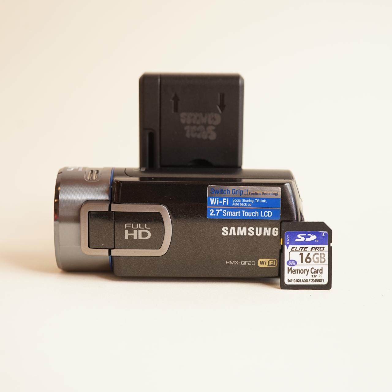 Samsung HMX-QF20 Digital Camcorder | 5MP Stills | Tested & Working | Black