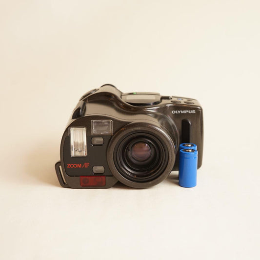 Olympus Infinity SuperZoom 330 Film Camera | 35mm Point & Shoot | Tested & Working | Black