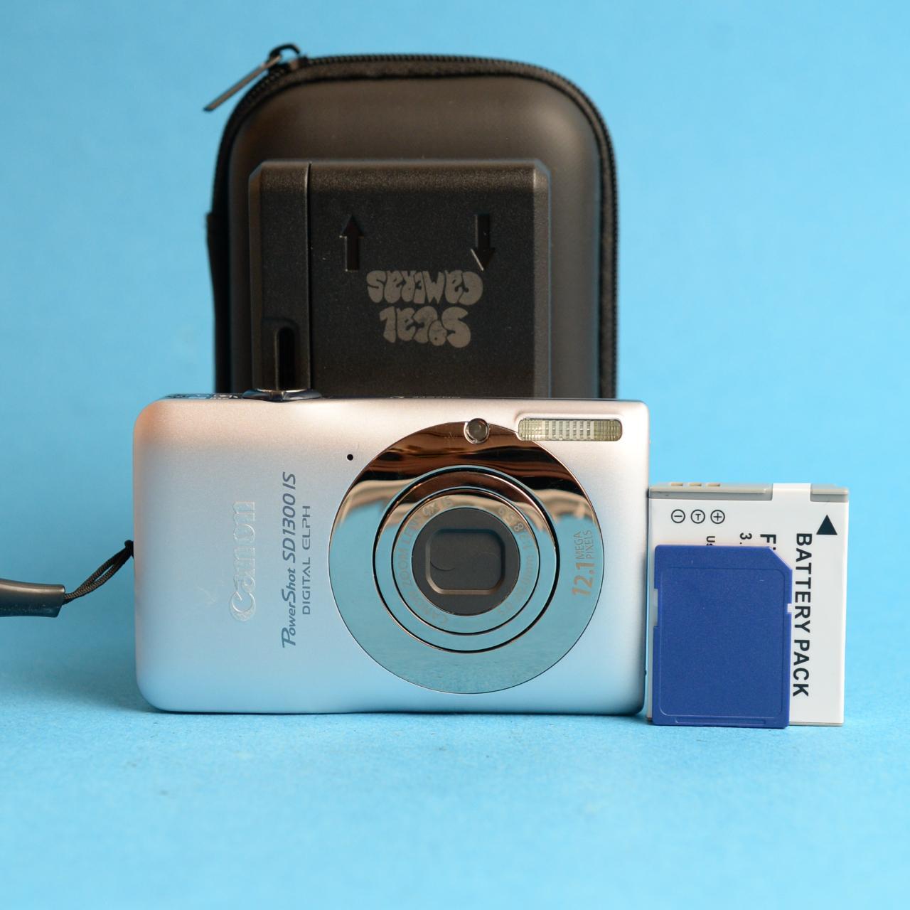 Canon PowerShot SD1300 IS Digital Camera | 12MP | Tested & Working | Silver