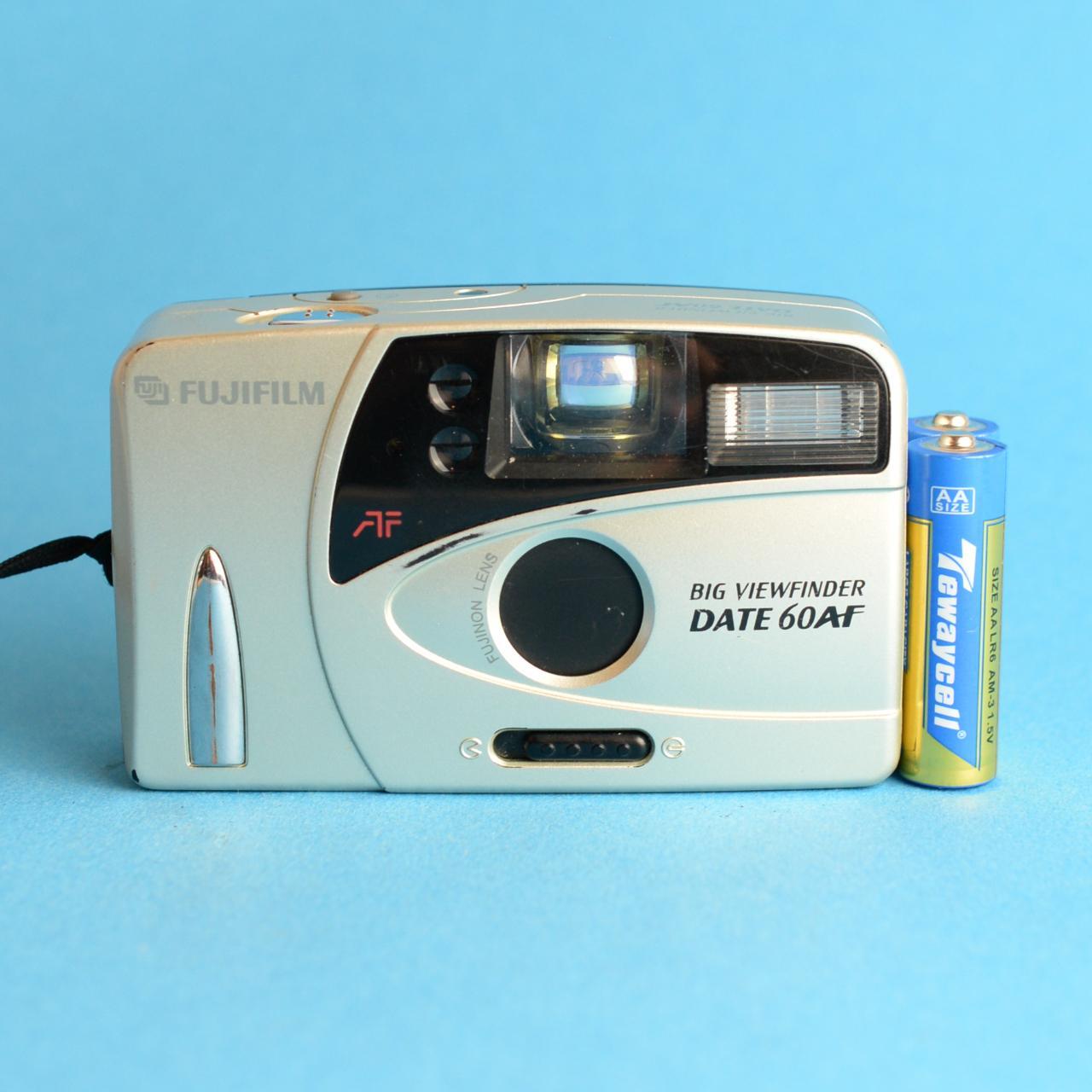 Fujifilm Big Viewfinder Date 60 AF | 35mm Point & Shoot Film Camera | Tested & Working | Silver