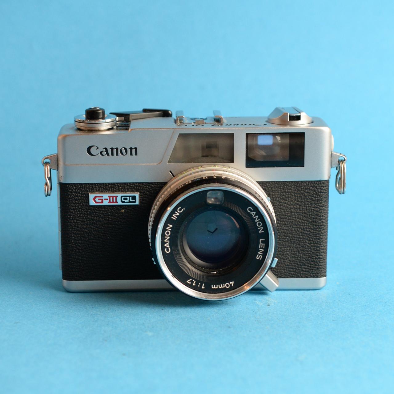 Canon Canonet G-III QL17 Film Camera | 35mm Rangefinder | Tested & Working | Silver & Black