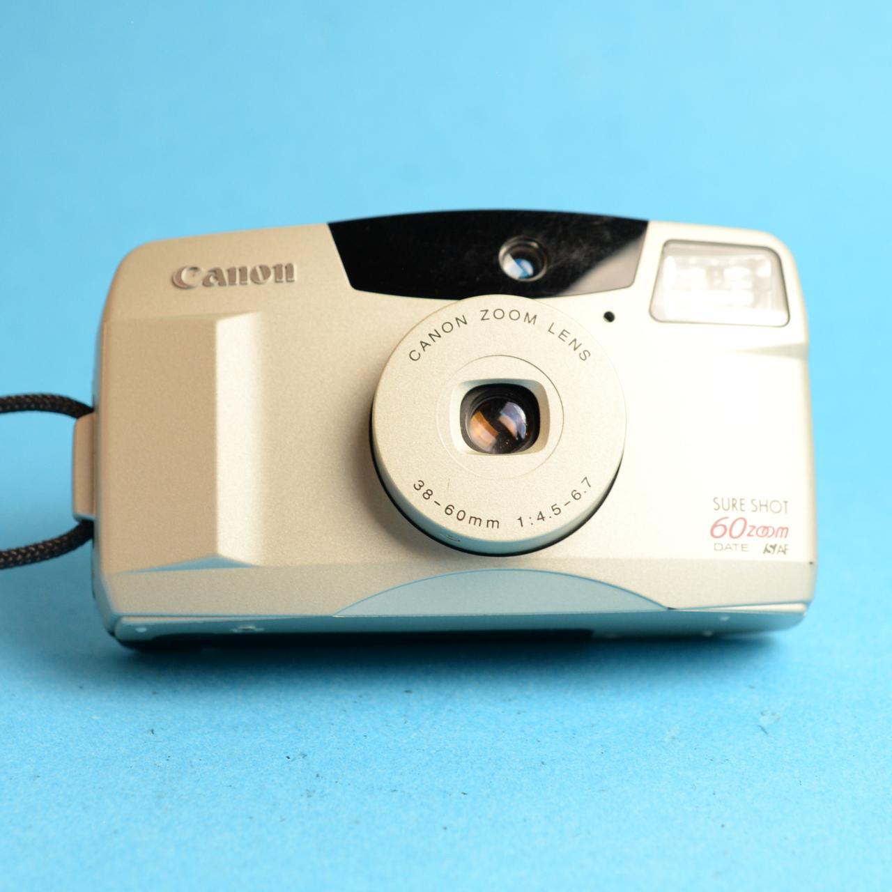 Canon SureShot 60 Zoom Date Film Camera | 35mm Point & Shoot | Tested & Working | Gold