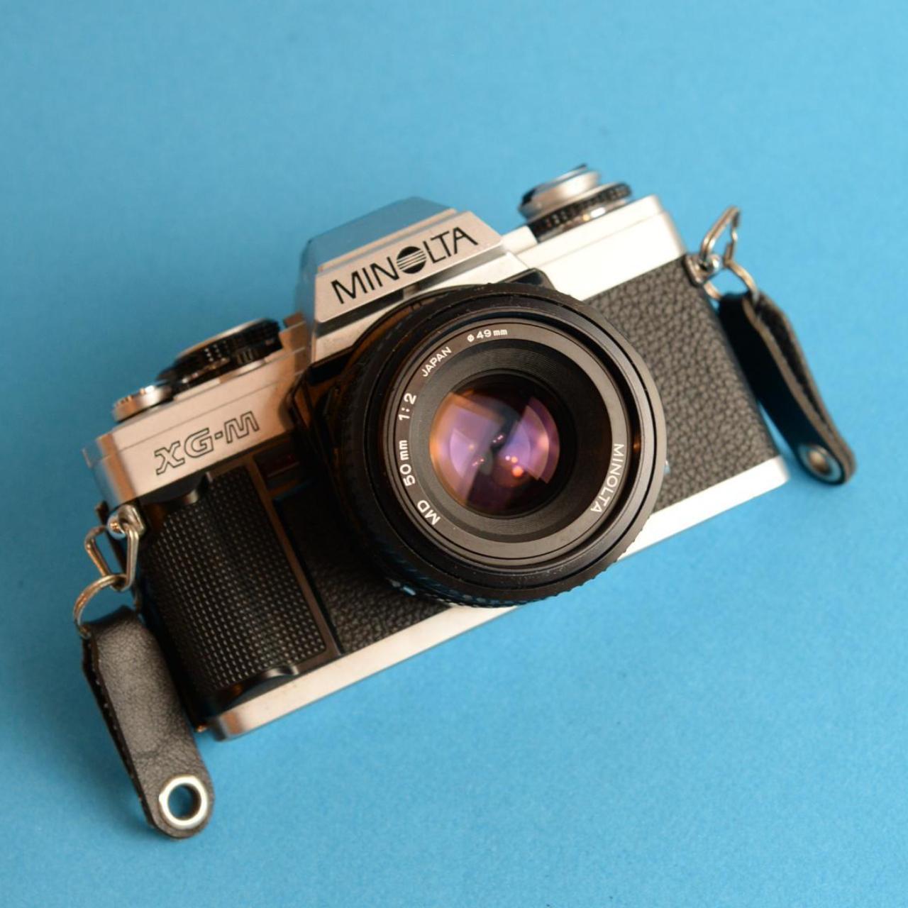 Minolta XG-M Film Camera | 35mm SLR | Tested & Working | Silver & Black
