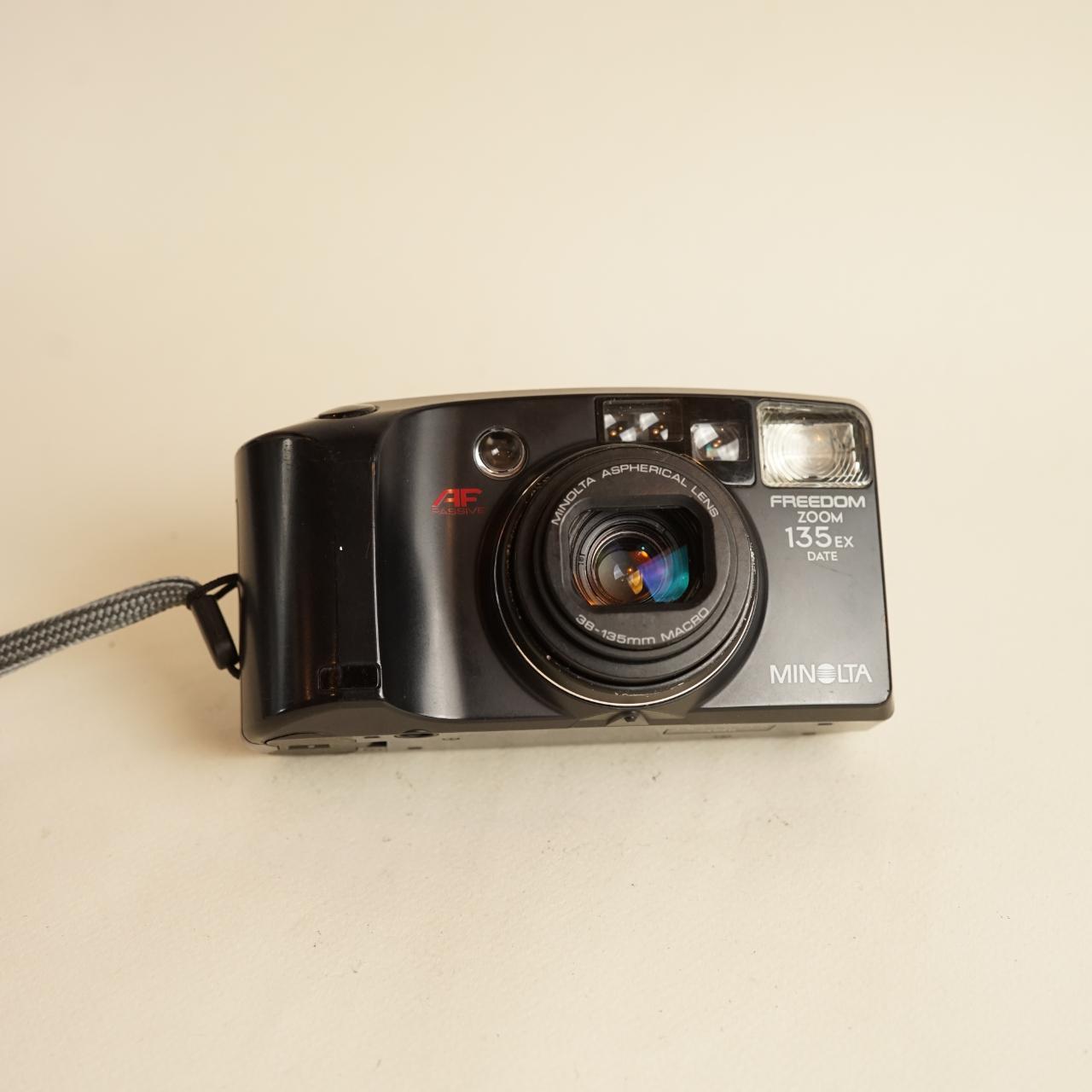 Minolta Freedom Zoom 135EX Film Camera | 35mm Point & Shoot | Black | Tested & Working