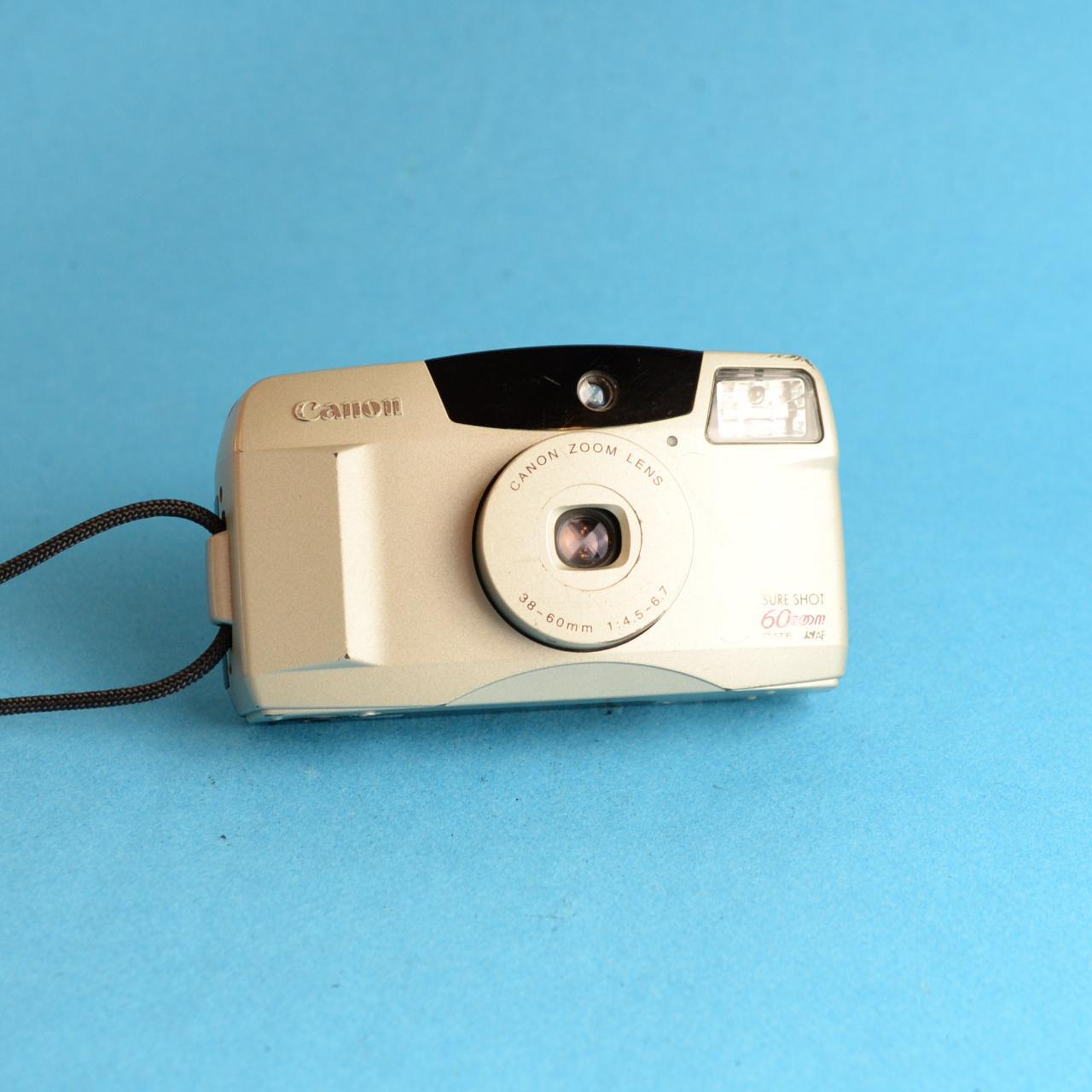 Canon SureShot 60 Zoom Film Camera | 35mm Point & Shoot | Tested & Working | Silver
