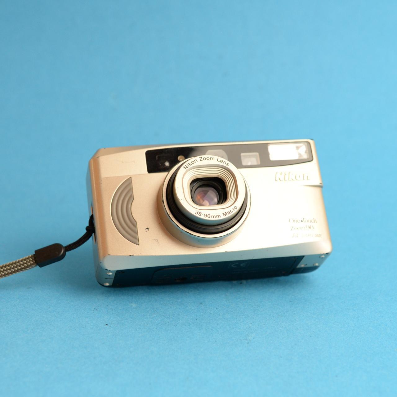 Nikon One Touch Zoom 90 Film Camera | 35mm Point & Shoot | Tested & Working | Gold