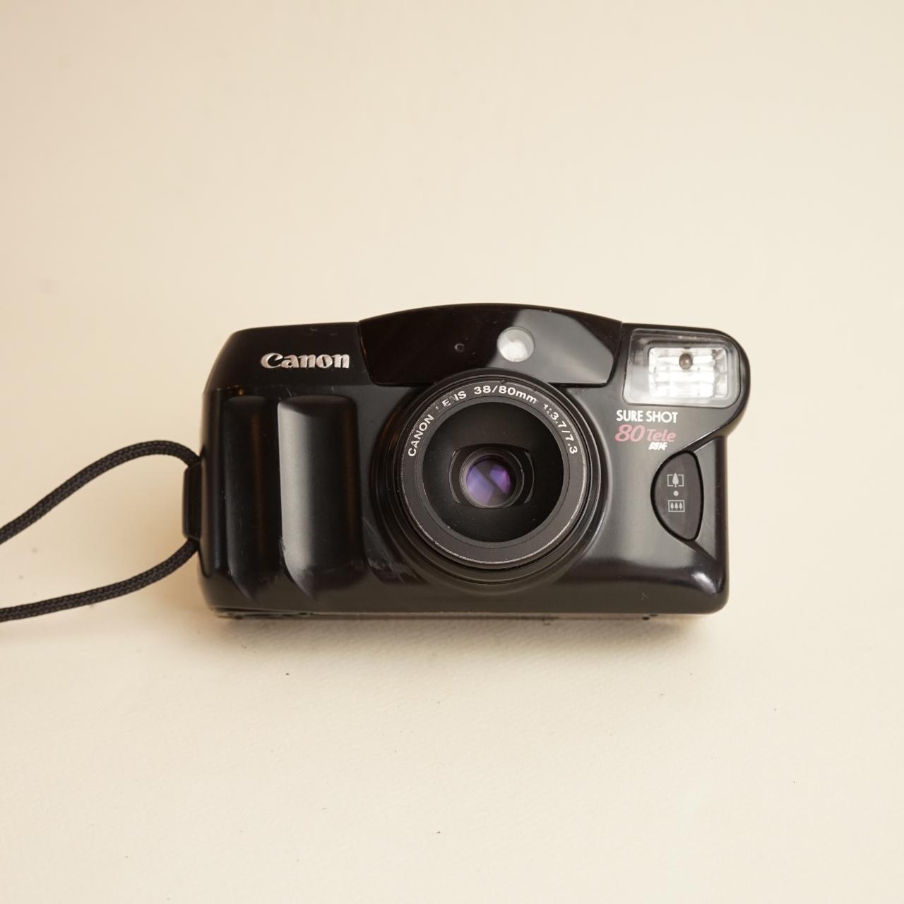 Canon SureShot 80 Tele Film Camera | 35mm Point & Shoot | Tested & Working | Black