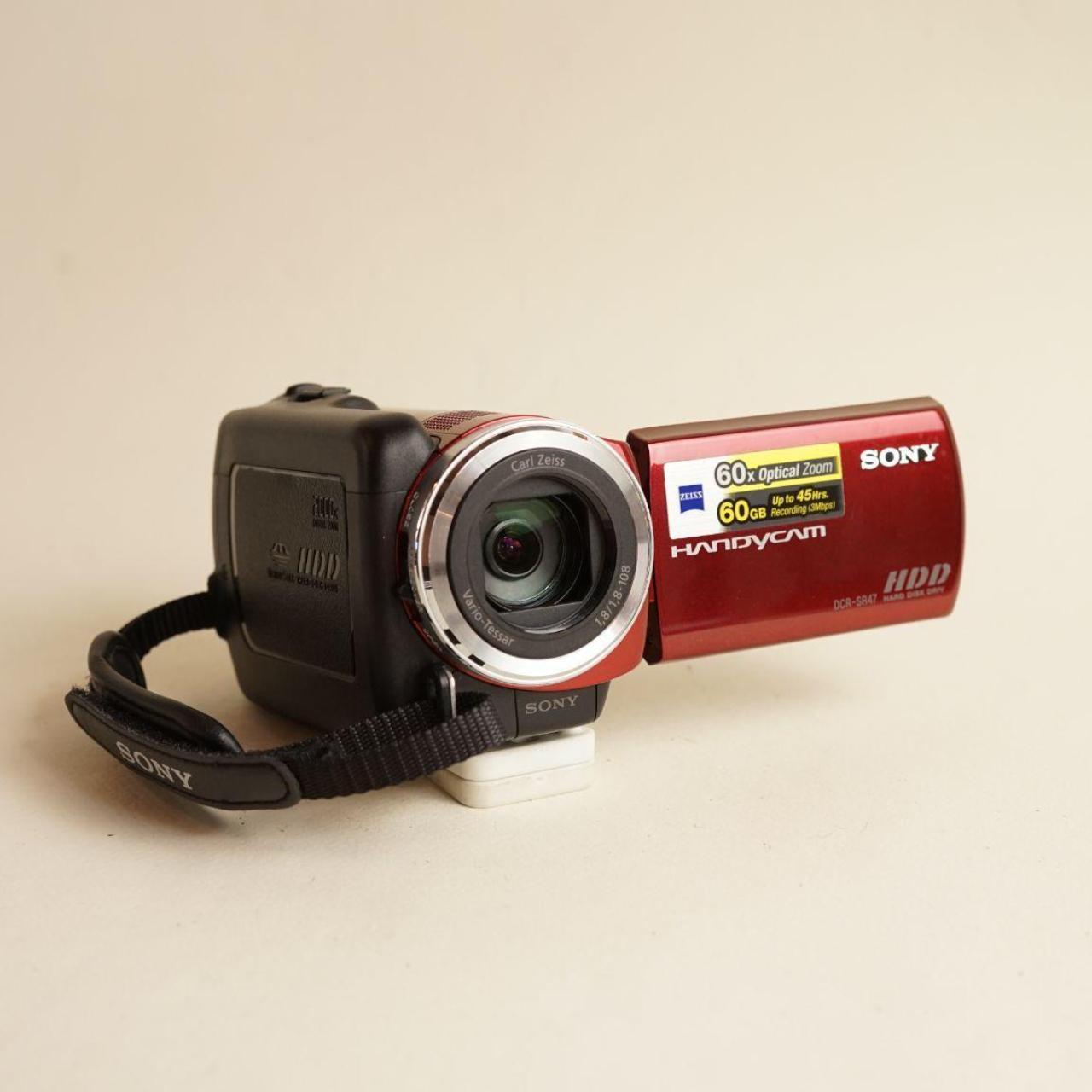 Sony Handycam DCR-SR47 Camcorder | Tested & Working | Red