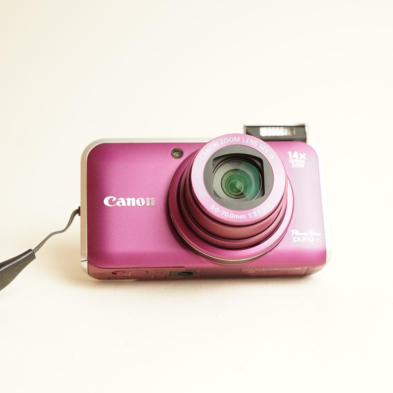 Canon PowerShot SX210 IS Digital Camera | 14.1MP | Tested & Working | Purple