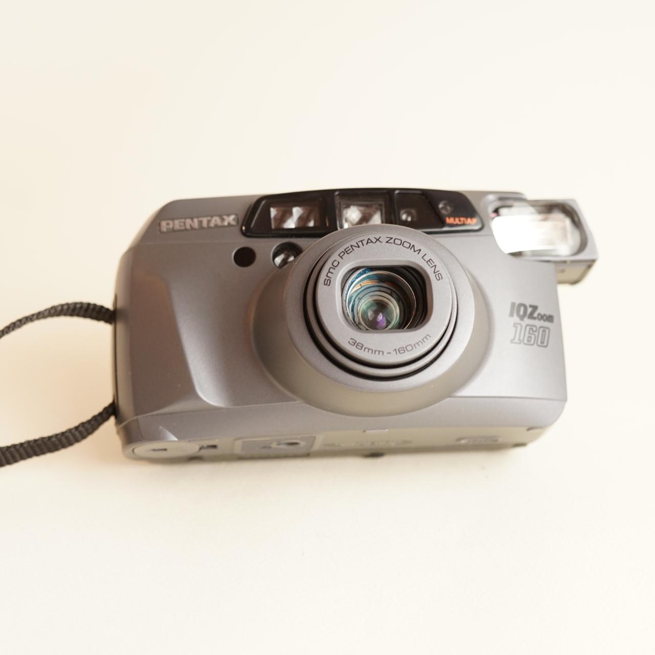 Pentax IQZoom 160 Film Camera | 35mm Point & Shoot | Tested & Working | Grey