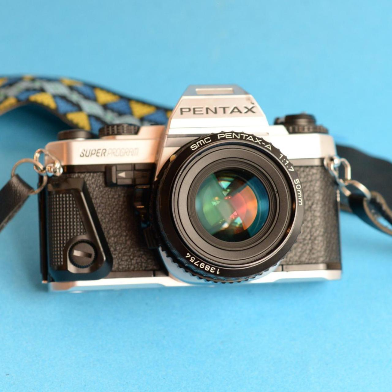 Pentax Super Program Film Camera | 35mm SLR | Tested & Working | Silver & Black