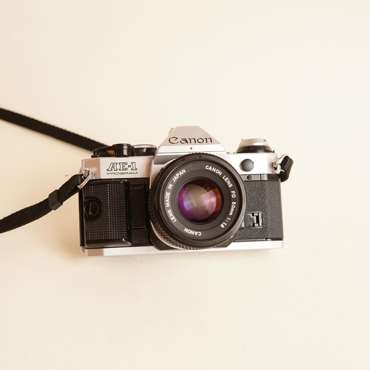 Canon AE-1 Program 35mm SLR Film Camera | Tested & Working | Black & Silver
