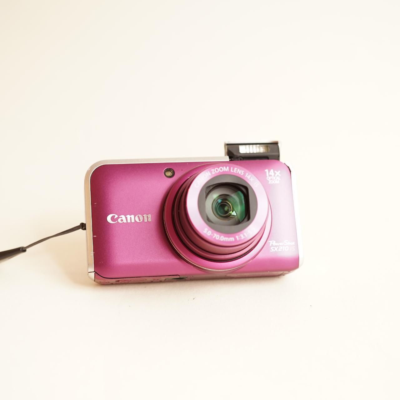Canon PowerShot SX210 IS Digital Camera | 14.1MP | Tested & Working | Purple