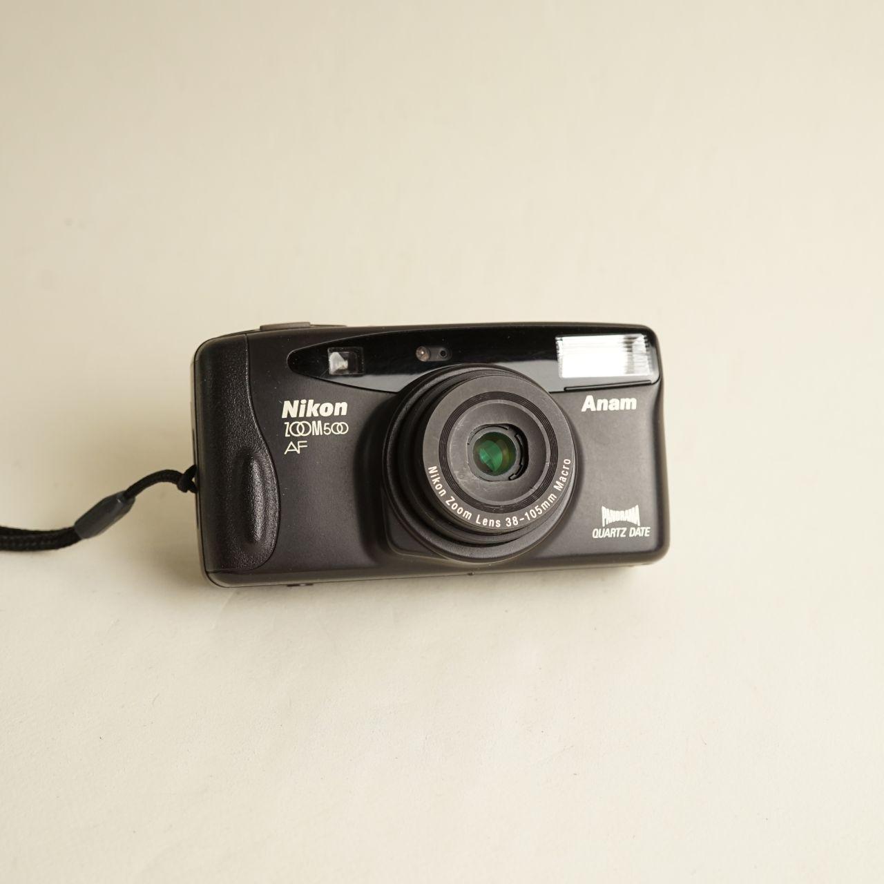 Nikon Zoom 500 AF QD Film Camera | 35mm Point & Shoot | Tested & Working | Black